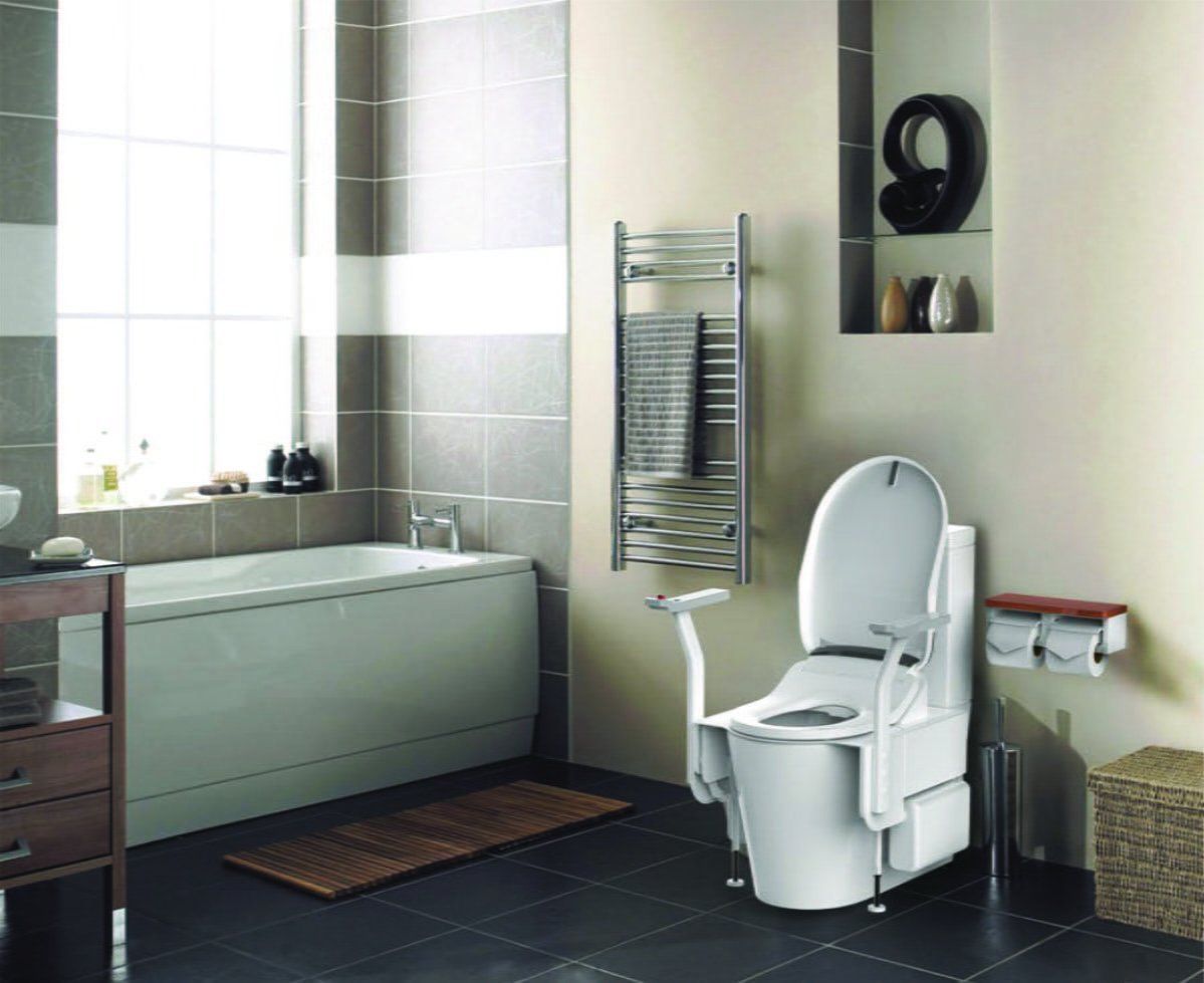 Agrow Corporation | toilet auxiliary device bathroom scene